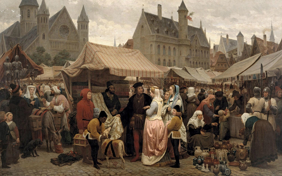 cloth market in middle ages