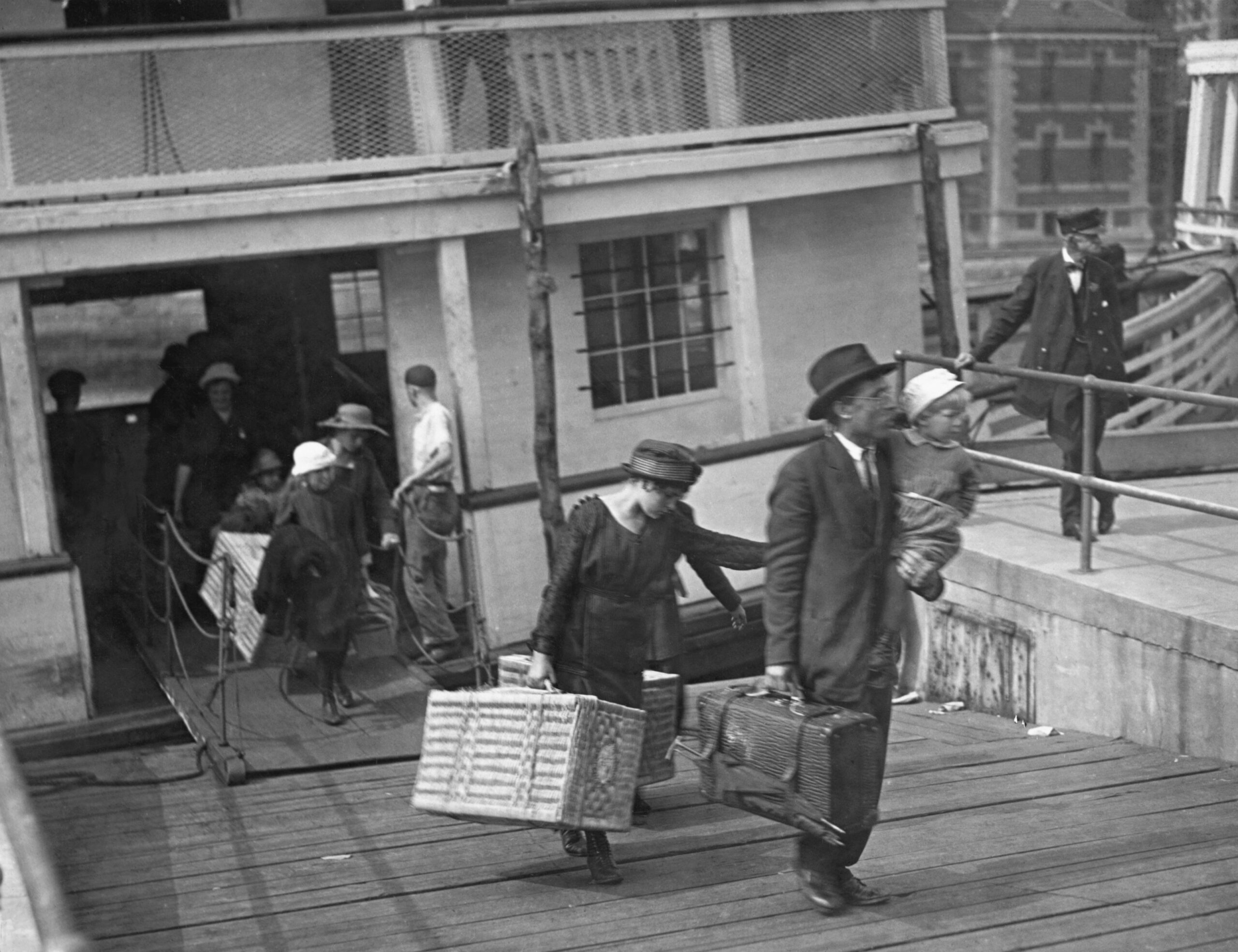 Immigrants Leaving Ellis Island